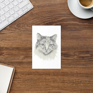 Cartão comemorativo com gato chita originalmente desenhado