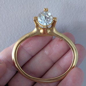 Large Ring Brooch With Crystal Prefect For Any Wedding