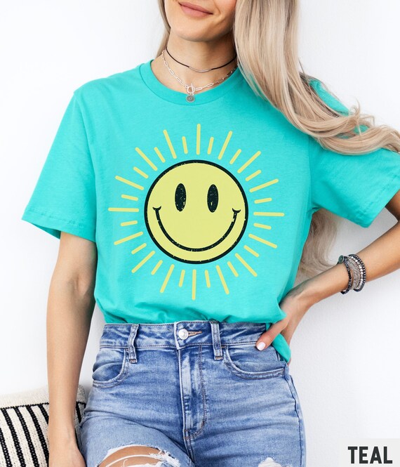 Vintage Smiley Face Shirt | 70'S Vibe Shirt | Yellow Smiley Vintage Smiley Face Shirt | 70'S Vibe Shirt | Yellow Smiley