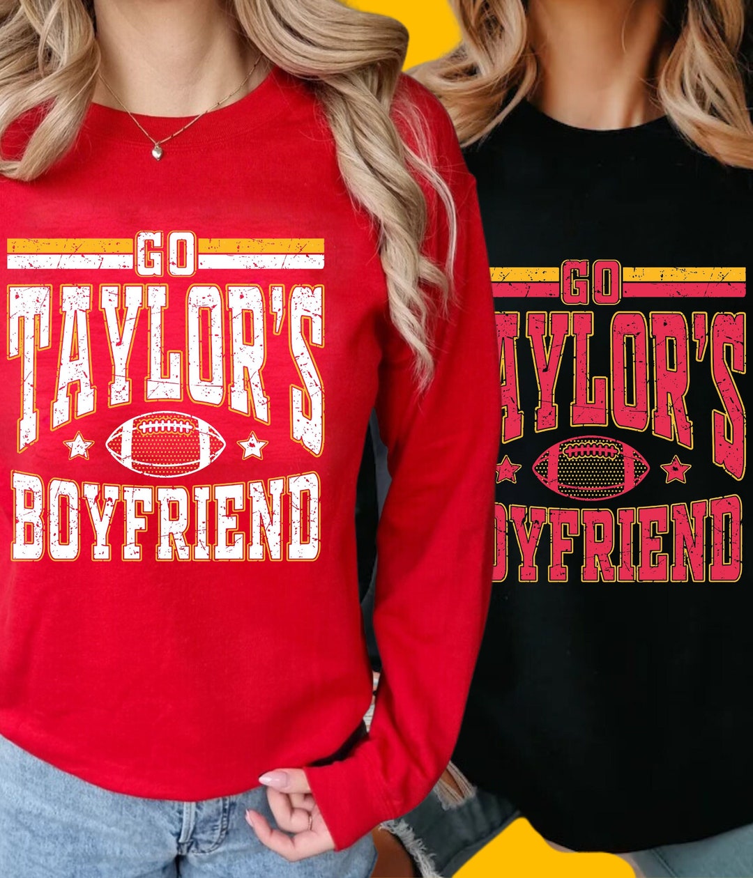 GO TAYLORS BOYFRIEND FOOTBALL OVERSIZED SWEATSHIRT