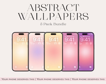 Fonds d'écran abstraits dégradés pour téléphone | Pack Aura rose et violette (Téléchargement numérique)