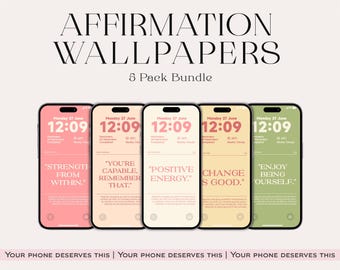 Affirmation iPhone Wallpaper: Butter Yellow, Positive Quotes (Digital Instant Download)