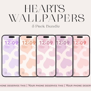 Pale heart iPhone wallpapers, gradient wallpapers, iOS 16, Aesthetic Wallpaper, iPhone 16 pro max, lockscreen, minimal hearts, aura, y2k