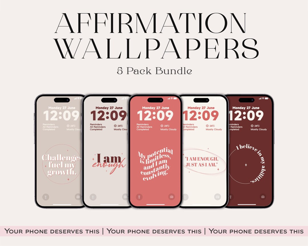 4k Affirmation Wallpapers for iPhone – Self Love Positive Lock Screen ...