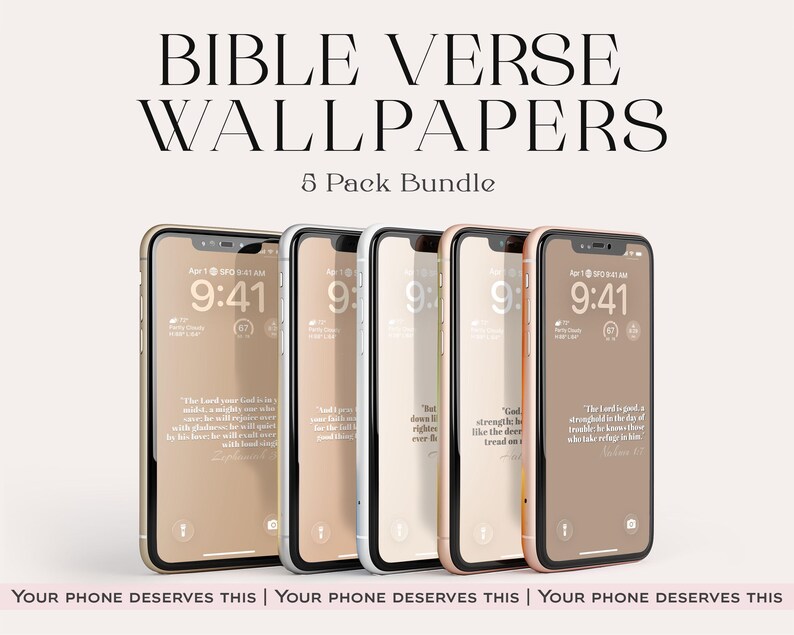 Christian Wallpaper: Bible Verse, Affirmation, iOS 26 (Digital Download) image 2