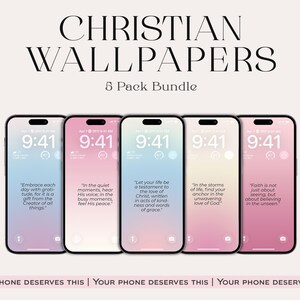 Fondo de pantalla cristiano para teléfono: Versículo bíblico degradado para pantalla de bloqueo (descarga digital)