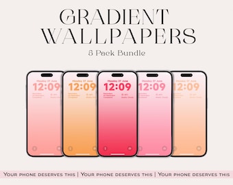 Fond d'écran Aura Gradient pour iPhone : écran de verrouillage calme et abstrait (téléchargement numérique)