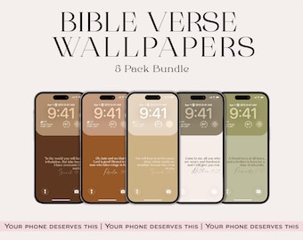 Verset de la Bible Fond d'écran pour téléphone : affirmations chrétiennes (téléchargement numérique) psaumes, proverbes, Matthieu, Isaïe