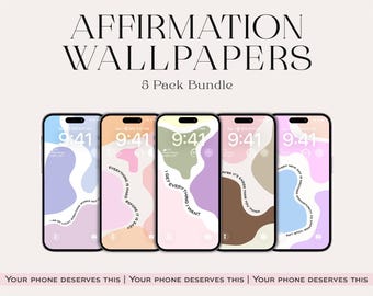 Affirmation Playful Wallpaper: Christian iOS Phone Backgrounds (Digital Download)