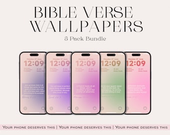 Christian Bible Verse Wallpaper: Motivational Aura Art (Digital Download