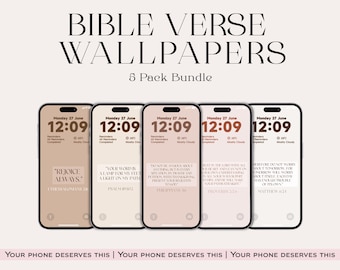 Aura Gradient Bible Verse iPhone Wallpaper: Christian Lock Screen (Digital Download)