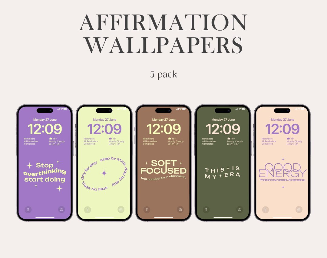 Motivational Affirmation Wallpapers | Bold Aesthetic Lock Screen for ...