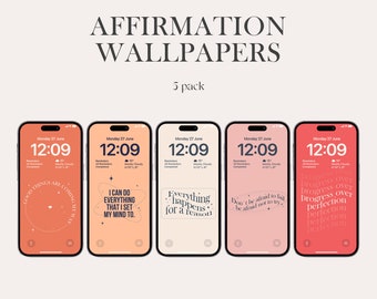 Affirmation Phone Wallpaper: Positive Quotes, Aura Art (Digital Download)