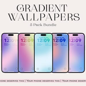 Gradient iPhone Wallpaper Set: Abstract High Vibe Lock Screen (Digital Download)