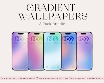 Gradient iPhone Wallpaper Set: Abstract High Vibe Lock Screen (Digital Download)