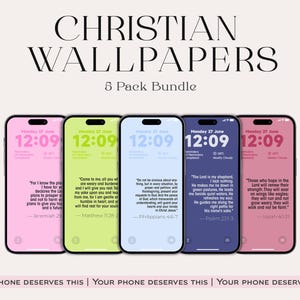 Christian Phone Wallpapers: Bible Verse Scripture (Digital Download)