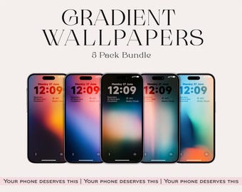 Abstract Gradient Phone Wallpaper Set | Modern Lock Screens (Digital Download)