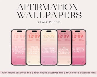 Affirmation Fond d'écran d'iPhone : amour de soi, citations positives (téléchargement numérique)