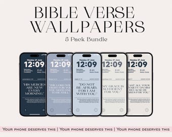 Christian Phone Wallpaper: Bible Verse, Positive Quotes (Digital Download)