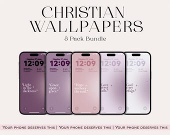 Aura Bible Verse iPhone Wallpaper: Christian Motivational Lock Screen (Digital Download)