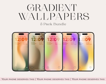 Aura Gradient iPhone Wallpaper: Abstract Liquid Glow Backgrounds (Digital Download