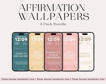 Affirmation Wallpaper: Positive Quote iPhone Background (Digital Download)