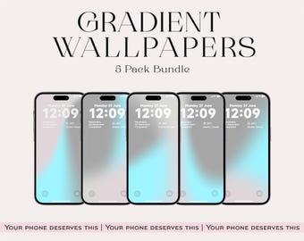 Aura Gradient Phone Wallpaper, Abstract Lockscreen (Digital Download)