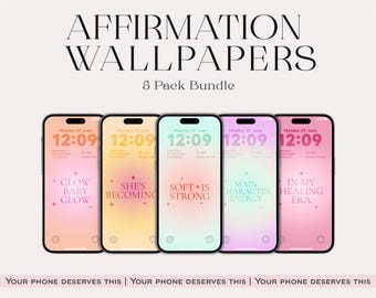 Aura Affirmation Phone Wallpaper – Abstract Art (Digital Download