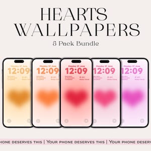 Heart Aura iPhone Wallpaper: Soft Glow Love Backgrounds (Digital Download y2k)