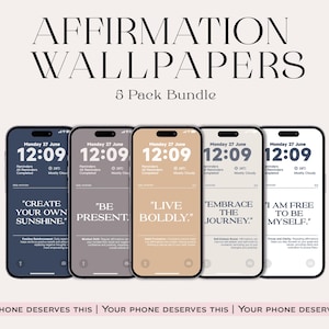 Affirmation Wallpaper iPhone: Self Love, Positive Quotes (Digital Download)