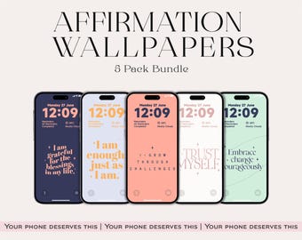 Papier peint Affirmation : citations positives haute résolution pour iPhone (téléchargement numérique)