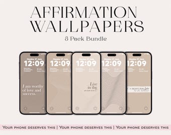 Affirmation Wallpaper: High-Resolution Positive Quotes for iPhone (Digital Download