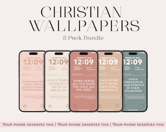 Christian Phone Wallpaper: Bible Verse, Affirmation (Digital Download)