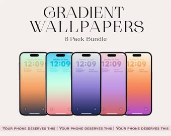 Aura iPhone Wallpaper: Gradient Abstract Lock Screen (Digital Download)