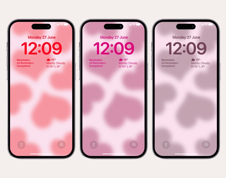 Crystal Heart iPhone Wallpapers Gradient Wallpapers Ios 16 Etsy