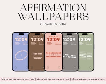 Affirmation Wallpaper: Christian iOS iPhone, Positive Quotes (Digital Download)