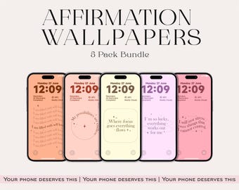 Affirmation Wallpaper: Christian iOS iPhone, Positive Quotes (Digital Download)