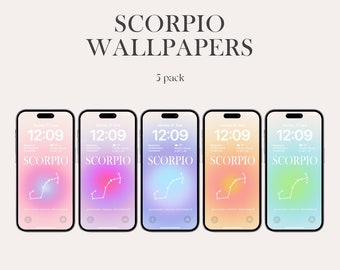 Scorpio Aura Phone Wallpaper, Zodiac Lockscreen (Digital Download)