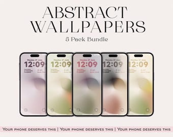 Set of 5 abstract wallpapers, iOS 26 compatable, minimal lockscreen abstarct