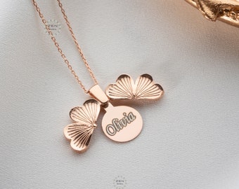 Personalized 4 Leaves Clover Name Necklaces, Handmade Jewelry, Clover Necklace, Personalised Birthday Gift, Luck Necklace, Gift For Her