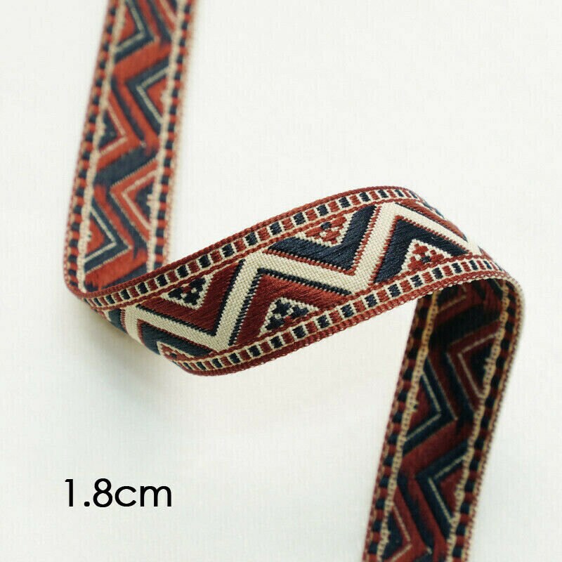 Custom Vintage Zigzag Geometric Embroidery Ethnic Woven Jacquard