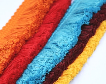 38mm Wide Thick Cotton Brush Tassel Fringe Trim For Craft Furnishing Trimming Sewing Part 1