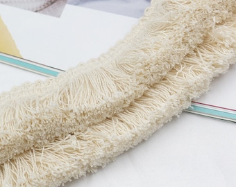 38mm Wide Thick Cotton Brush Tassel Fringe Trim For Craft Furnishing Trimming Sewing Part 2
