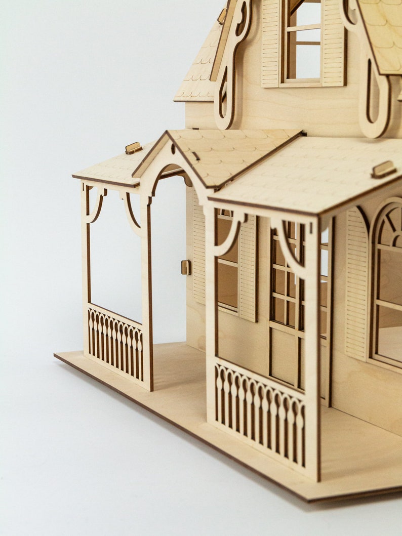 Anne Shirley Dollhouse Wooden Dollhouse DIY Dollhouse Kit Etsy