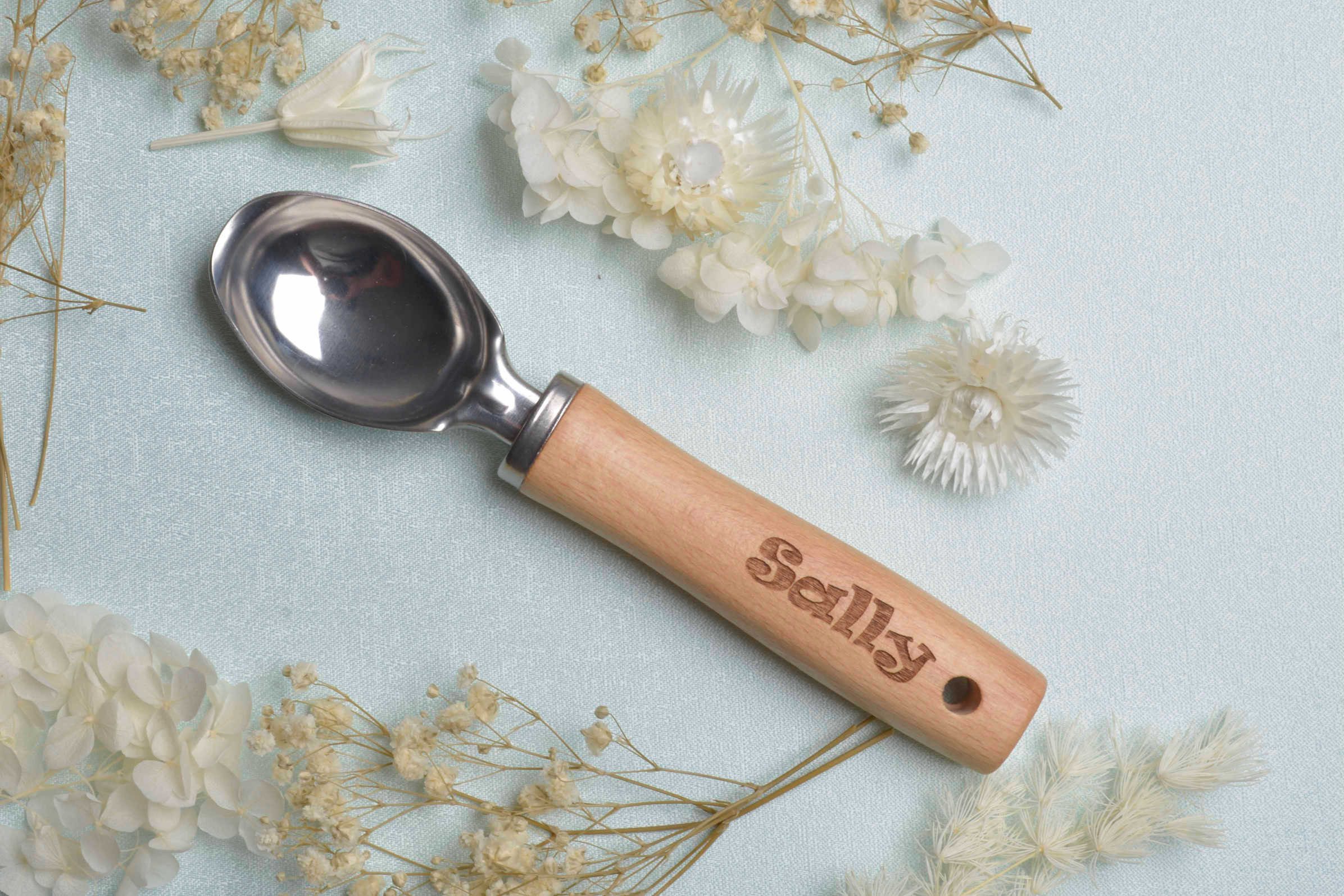 Scoop de Crème Glacée Personnalisé // Scoop Gravée/Nom Cuillère Helado Cadeau Gadget Cuisine