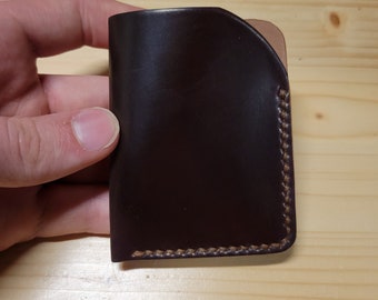 Porte-cartes Horween Shell Cordovan Color 8 - Porte-cartes The Grive