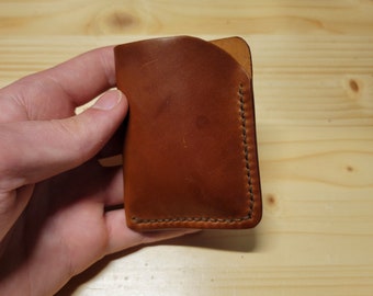 Porte-cartes Amaretto Horween Shell Cordovan - porte-cartes Grive