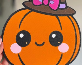 Decorazione murale a forma di zucca Kawaii, decorazione di Halloween, regalo carino, decorazione murale per Halloween, decorazione autunnale, idea regalo