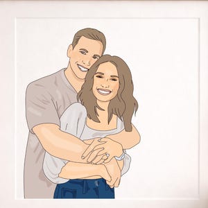 Commission painting from photo for your one year anniversary - gift your loved one a portrait as a keepsake - Digital Download