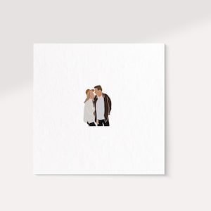 Personalisiertes Digitales Portrait Portrait vom Foto personalisierte Illustration digitale Illustration Geschenk Paare einweihungsgeschenk
